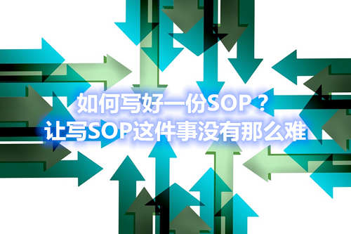 如何寫好一份SOP？讓寫SOP這件事沒有那么難(圖1)